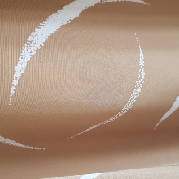 Beautiful Tan & White Patterned Vintage Midi Dress Size S - Picture 7 of 9